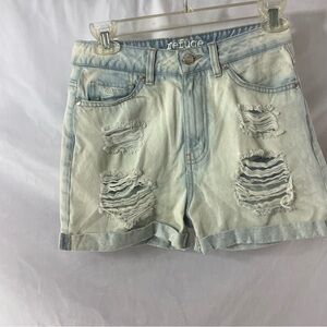 Refuge Distressed Mom Shorts